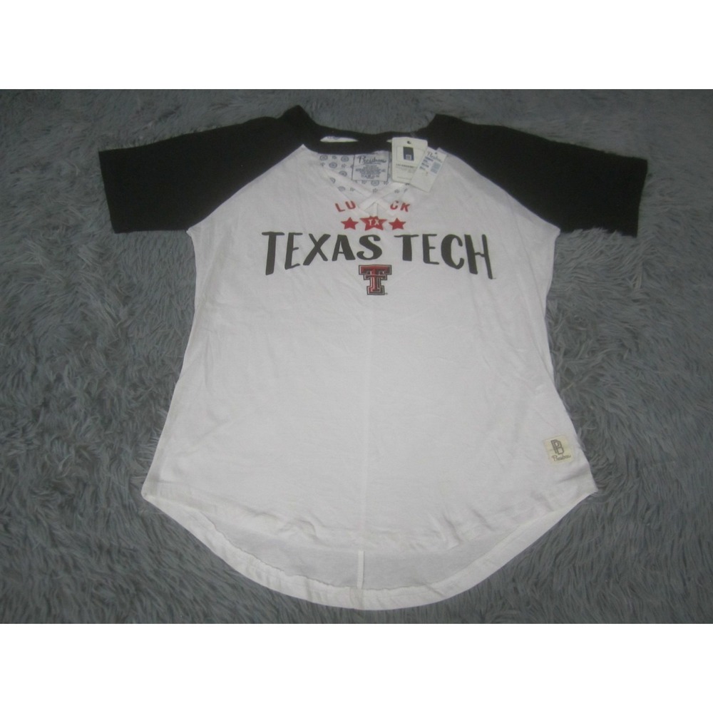 Texas Tech Shirtβ Womens Small Abbie Criss Cross Choker NWT Red Raiders White
